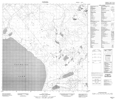 085C11 No Title Canadian topographic map, 1:50,000 scale