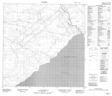 085C12 No Title Canadian topographic map, 1:50,000 scale