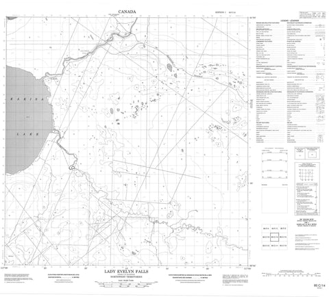 085C14 Lady Evelyn Falls Canadian topographic map, 1:50,000 scale