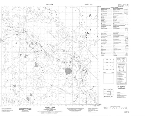 085C15 Heart Lake Canadian topographic map, 1:50,000 scale