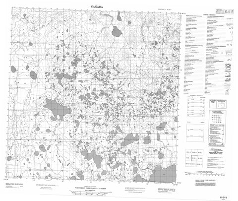 085D03 No Title Canadian topographic map, 1:50,000 scale