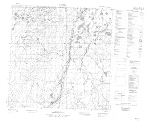 085D05 No Title Canadian topographic map, 1:50,000 scale