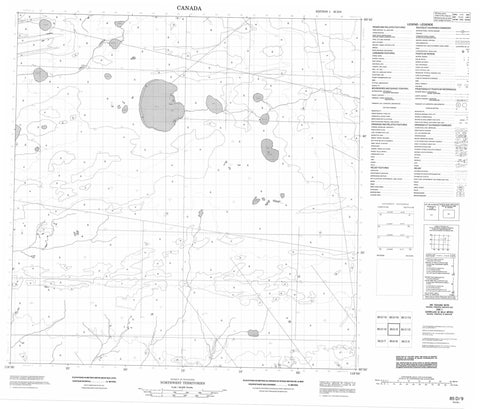 085D09 No Title Canadian topographic map, 1:50,000 scale