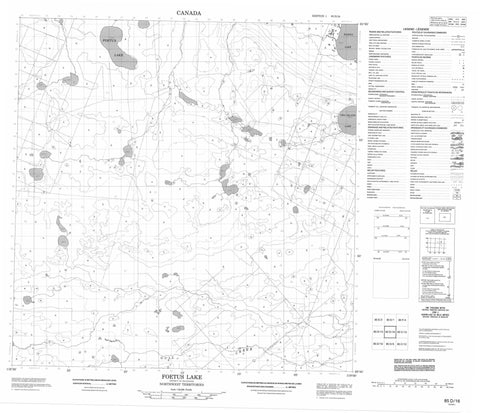 085D16 Foetus Lake Canadian topographic map, 1:50,000 scale