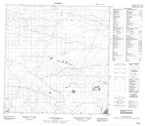 085E01 No Title Canadian topographic map, 1:50,000 scale