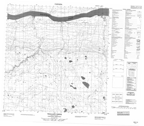 085E03 Wallace Creek Canadian topographic map, 1:50,000 scale