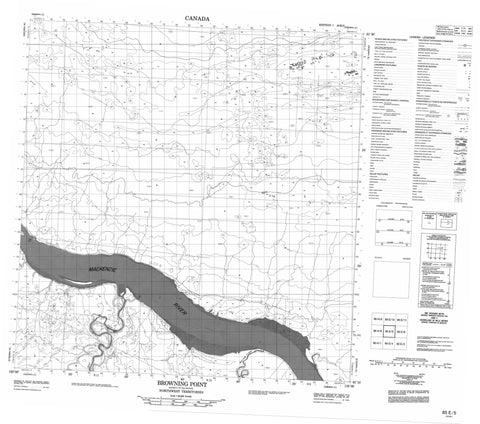 085E05 Browning Point Canadian topographic map, 1:50,000 scale