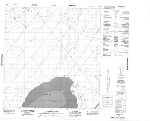 085E09 Raspberry Point Canadian topographic map, 1:50,000 scale