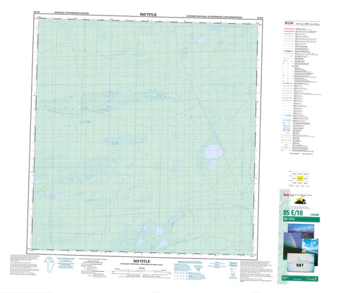 085E10 No Title Canadian topographic map, 1:50,000 scale