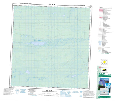 085E11 No Title Canadian topographic map, 1:50,000 scale