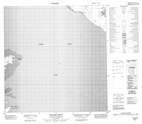 085F01 Beacon Point Canadian topographic map, 1:50,000 scale