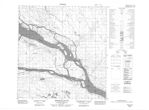 085F05 Meridian Island Canadian topographic map, 1:50,000 scale