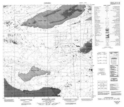 085F08 Boulogne Lake Canadian topographic map, 1:50,000 scale