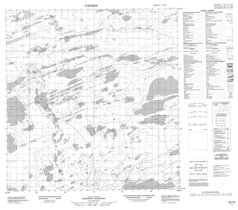 085F09 No Title Canadian topographic map, 1:50,000 scale