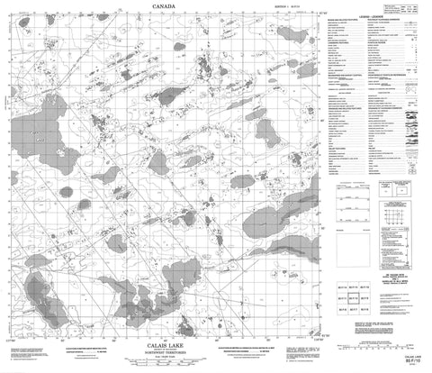 085F10 Calais Lake Canadian topographic map, 1:50,000 scale