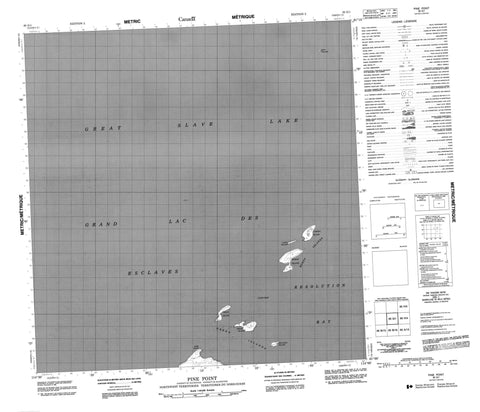 085G01 Pine Point Canadian topographic map, 1:50,000 scale