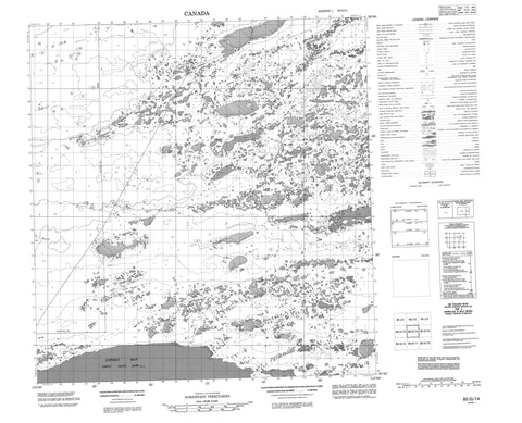 085G14 No Title Canadian topographic map, 1:50,000 scale