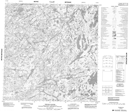 085H08 Thubun River Canadian topographic map, 1:50,000 scale