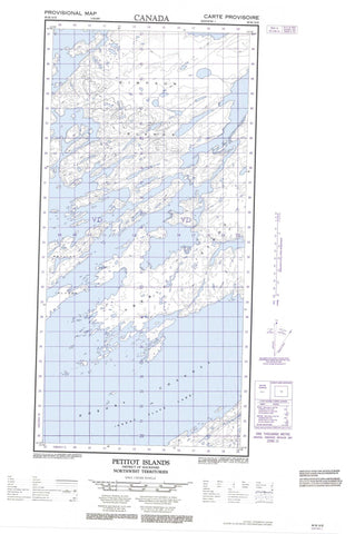 085H10E Petitot Islands Canadian topographic map, 1:50,000 scale