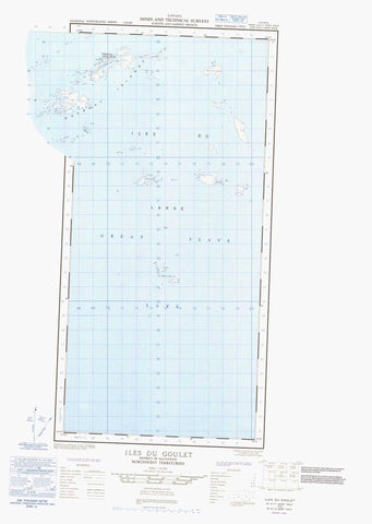 085H11W Iles Du Goulet Canadian topographic map, 1:50,000 scale