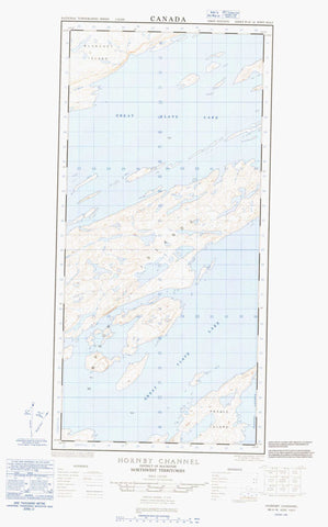 085H16W Hornby Channel Canadian topographic map, 1:50,000 scale