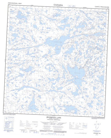 085I05 Jennejohn Lake Canadian topographic map, 1:50,000 scale