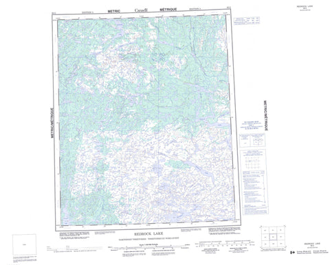 086G Redrock Lake Canadian topographic map, 1:250,000 scale