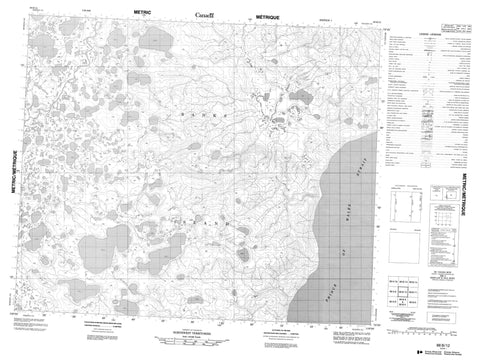 088B12 No Title Canadian topographic map, 1:50,000 scale