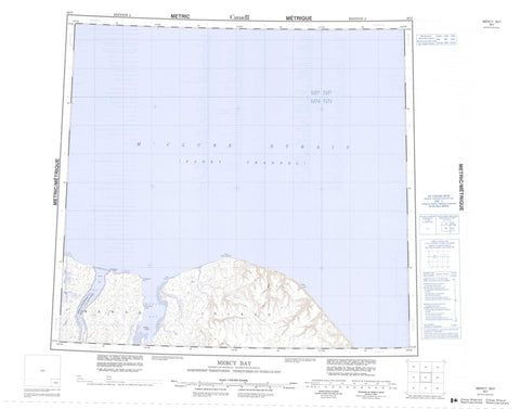 088F Mercy Bay Canadian topographic map, 1:250,000 scale