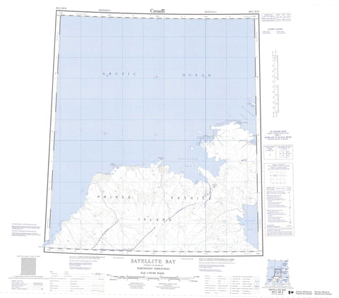 089C Satellite Bay Canadian topographic map, 1:250,000 scale