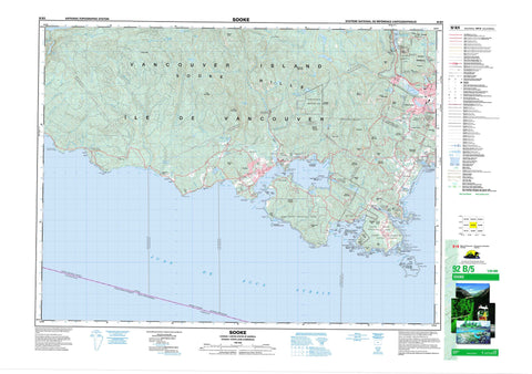 092B05 Sooke Canadian topographic map, 1:50,000 scale