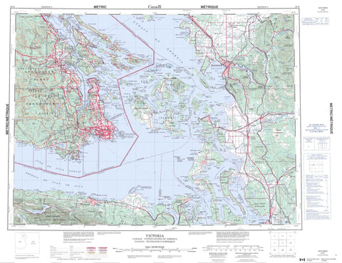 092B Victoria Canadian topographic map, 1:250,000 scale