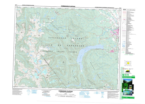 092F11 Forbidden Plateau Canadian topographic map, 1:50,000 scale