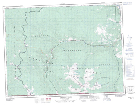 092H01 Ashnola River Canadian topographic map, 1:50,000 scale