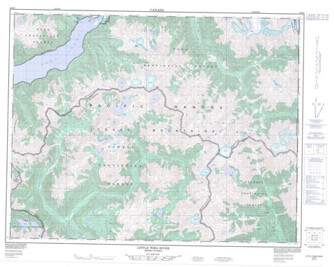 092K08 Little Toba River Canadian topographic map, 1:50,000 scale
