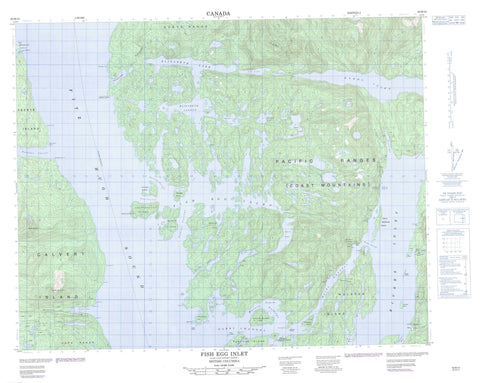 092M12 Fish Egg Inlet Canadian topographic map, 1:50,000 scale