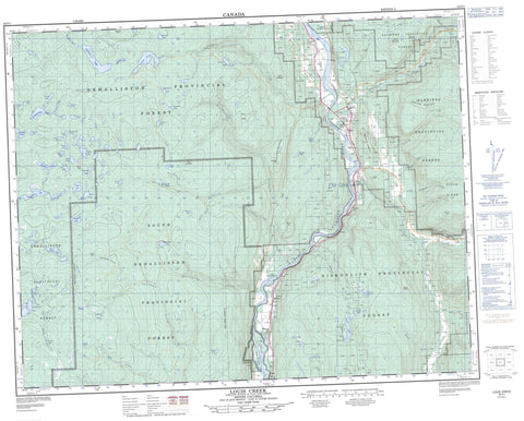 092P01 Louis Creek Canadian topographic map, 1:50,000 scale