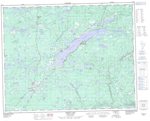 092P06 Green Lake Canadian topographic map, 1:50,000 scale