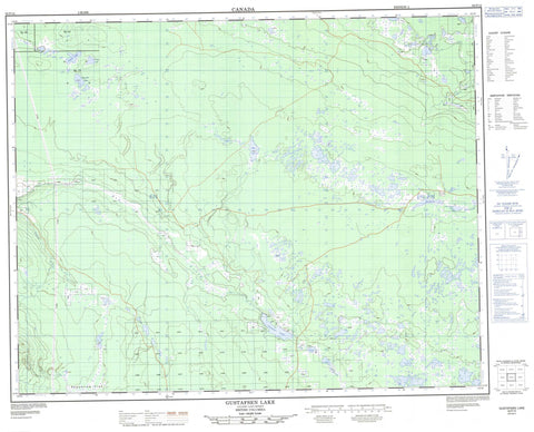 092P12 Gustafsen Lake Canadian topographic map, 1:50,000 scale
