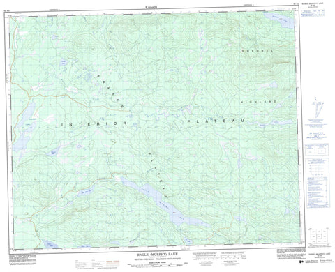 093A03 Eagle Murphy Lake Canadian topographic map, 1:50,000 scale