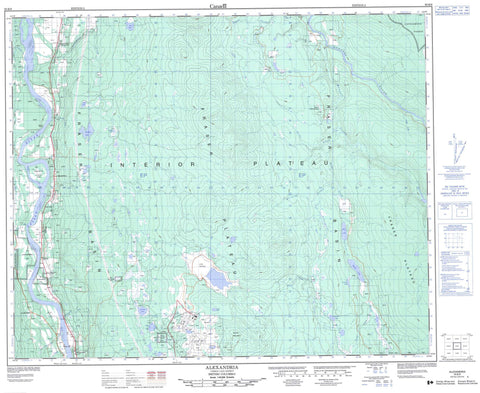 093B09 Alexandria Canadian topographic map, 1:50,000 scale