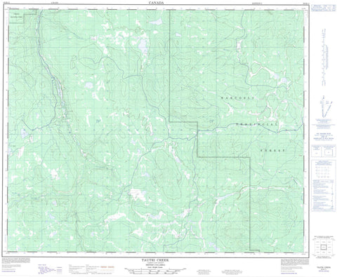 093B11 Tautri Creek Canadian topographic map, 1:50,000 scale