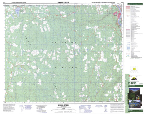 093B15 Baker Creek Canadian topographic map, 1:50,000 scale