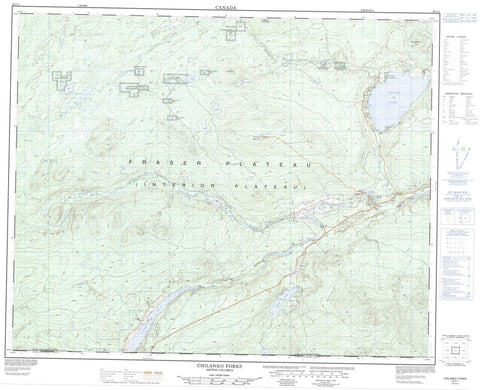 093C01 Chilanko Forks Canadian topographic map, 1:50,000 scale