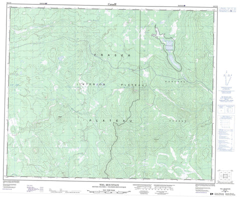 093C16 Toil Mountain Canadian topographic map, 1:50,000 scale