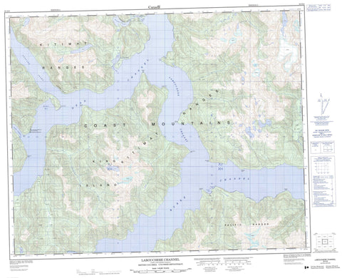 093D06 Labouchere Channel Canadian topographic map, 1:50,000 scale