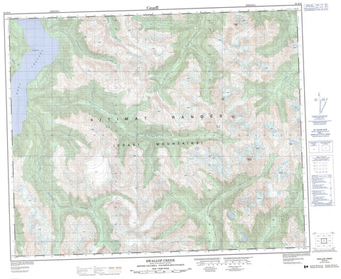 093D10 Swallop Creek Canadian topographic map, 1:50,000 scale