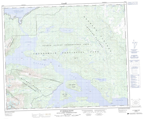093E07 St Thomas River Canadian topographic map, 1:50,000 scale