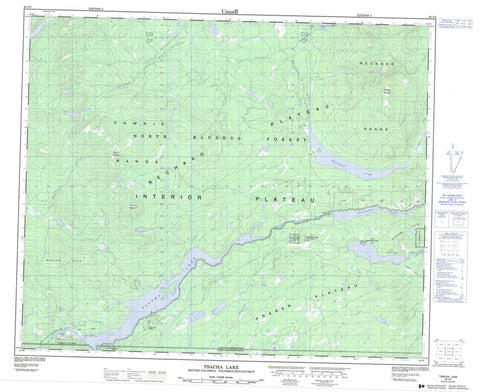 093F02 Tsacha Lake Canadian topographic map, 1:50,000 scale