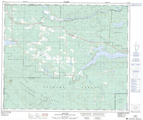 093G13 Hulatt Canadian topographic map, 1:50,000 scale